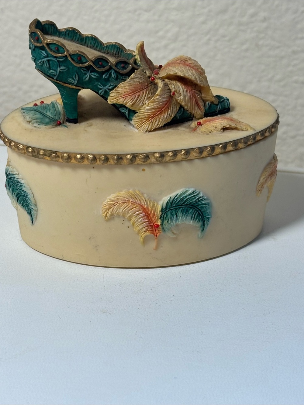 Vintage‎ Willow Hall “Annabel” Victorian Shoe Trinket Box